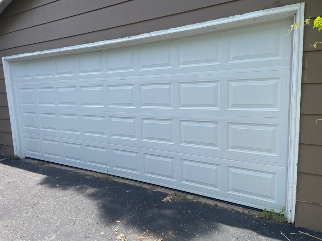 white garage door by usa top garage door